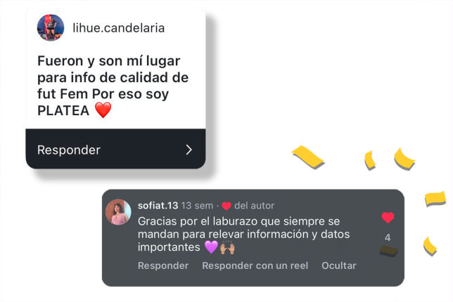 Fueron y son mi lugar para info de calidad de Fut Fem Gol Por eso soy PLATEA